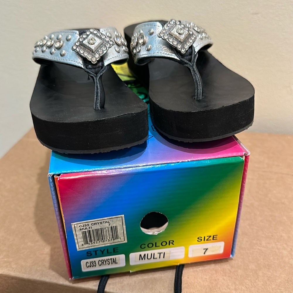 COWGIRL JEWELS SIZE 7 SILVER UPPER THONG